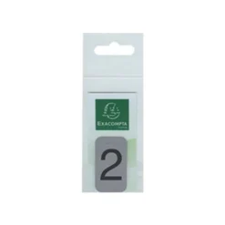Exacompta - Pictogramme - Chiffre 2 - 25 x 44 mm - aluminium brossé