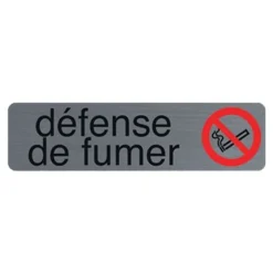 Exacompta - Pictogramme - Défense de fumer - 44 x 165 mm - aluminium brossé