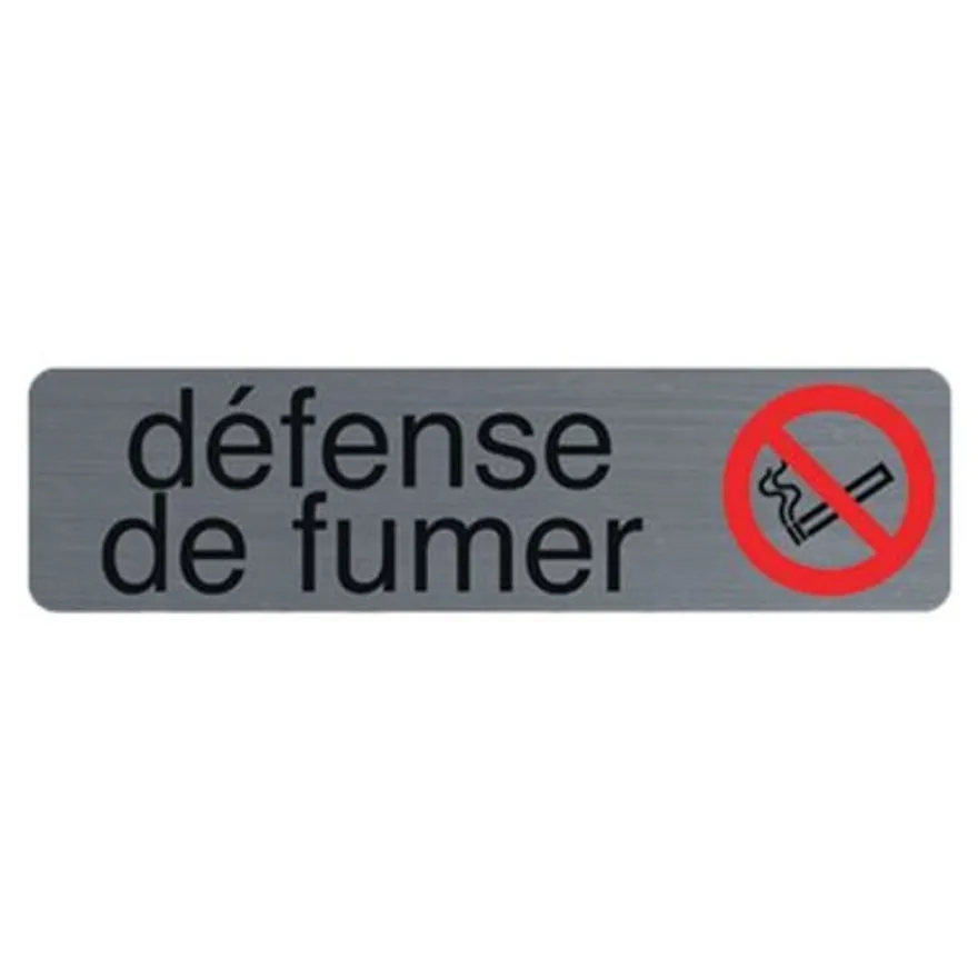 Exacompta - Pictogramme - Défense de fumer - 44 x 165 mm - aluminium brossé