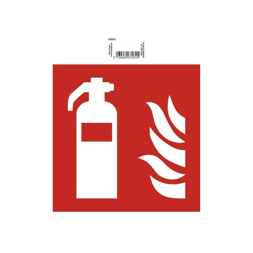 Exacompta - Pictogramme - extincteur - 200 x 200 mm - rouge