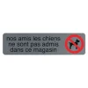 Exacompta - Pictogramme - Interdit aux chiens - 44 x 165 mm - aluminium brossé