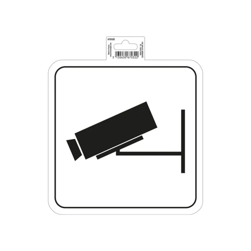 Exacompta - Pictogramme - surveillance vidéo - 200 x 200 mm - blanc