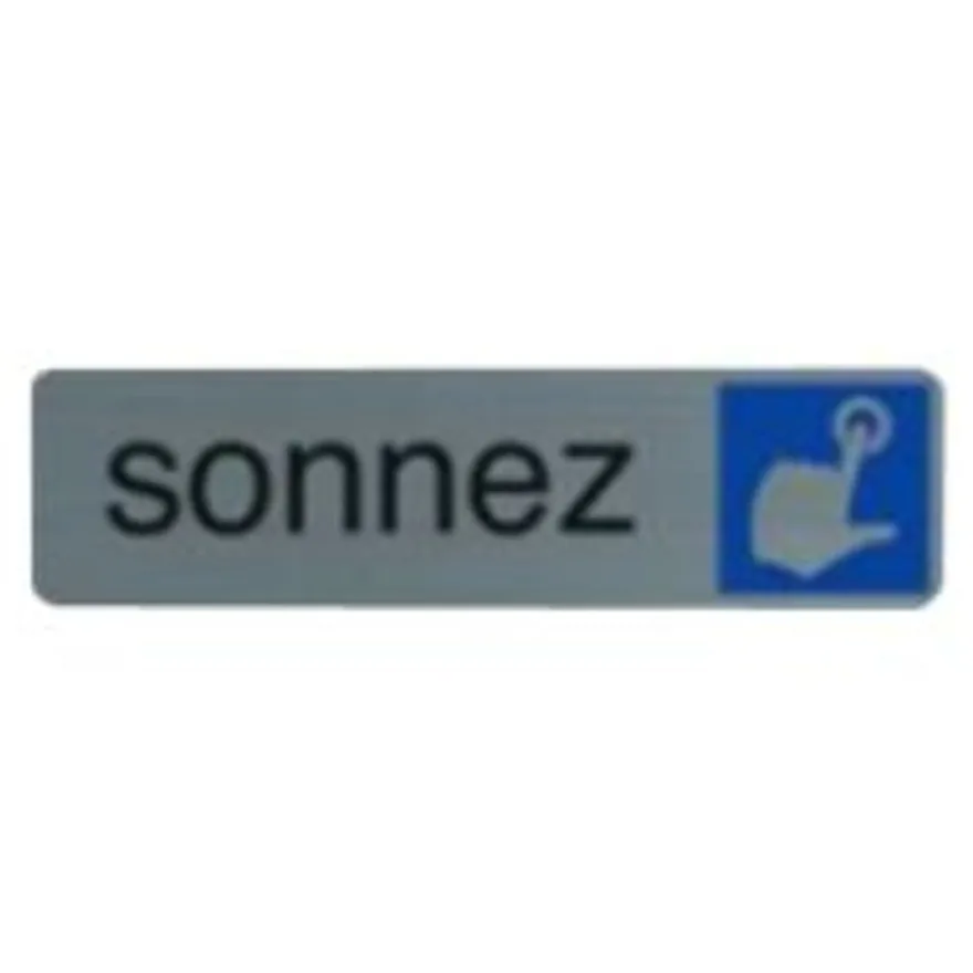 Exacompta - Pictogramme - Sonnez - 44 x 165 mm - aluminium brossé