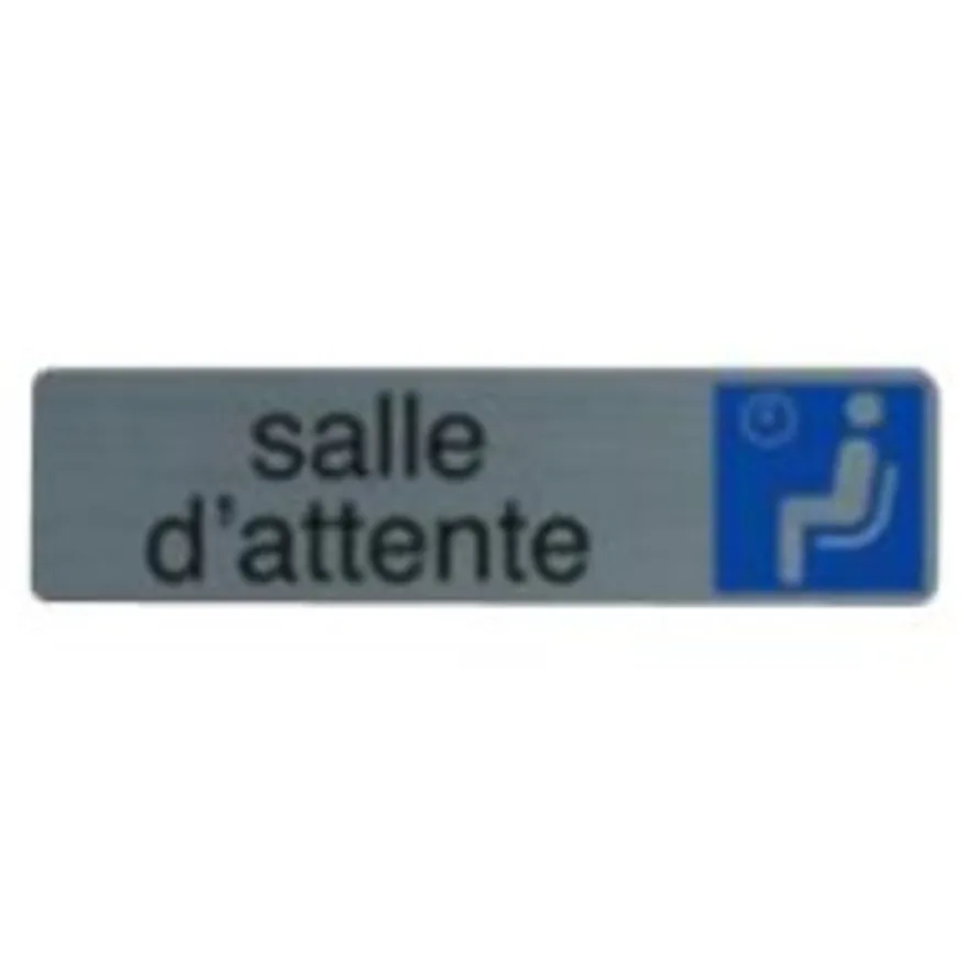 Exacompta - Pictogramme - Salle d'attente - 44 x 165 mm - aluminium brossé