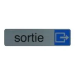 Exacompta - Pictogramme - Sortie - 44 x 165 mm - aluminium brossé