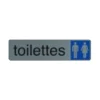 Exacompta - Pictogramme - Toilettes dame - 44 x 165 mm - aluminium brossé