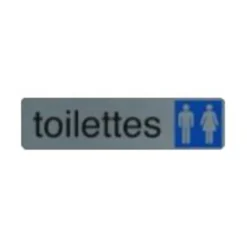 Exacompta - Pictogramme - Toilettes dame - 44 x 165 mm - aluminium brossé