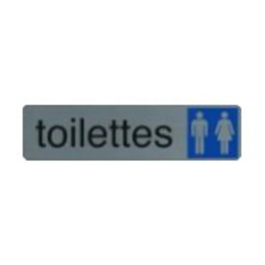 Exacompta - Pictogramme - Toilettes dame - 44 x 165 mm - aluminium brossé