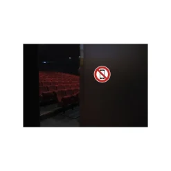 Exacompta - Pictogramme - utilisation des téléphones portables interdite - 100 x 100 mm - rouge