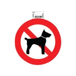 Exacompta - Pictogramme adhésif "interdit aux chiens" - 20 cm de diamètre