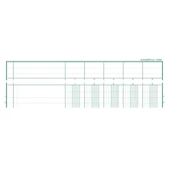 Exacompta - Piqûre à tête paresseuse - 5 colonnes sur 1 page - 29,7 x 21 cm - 80 pages