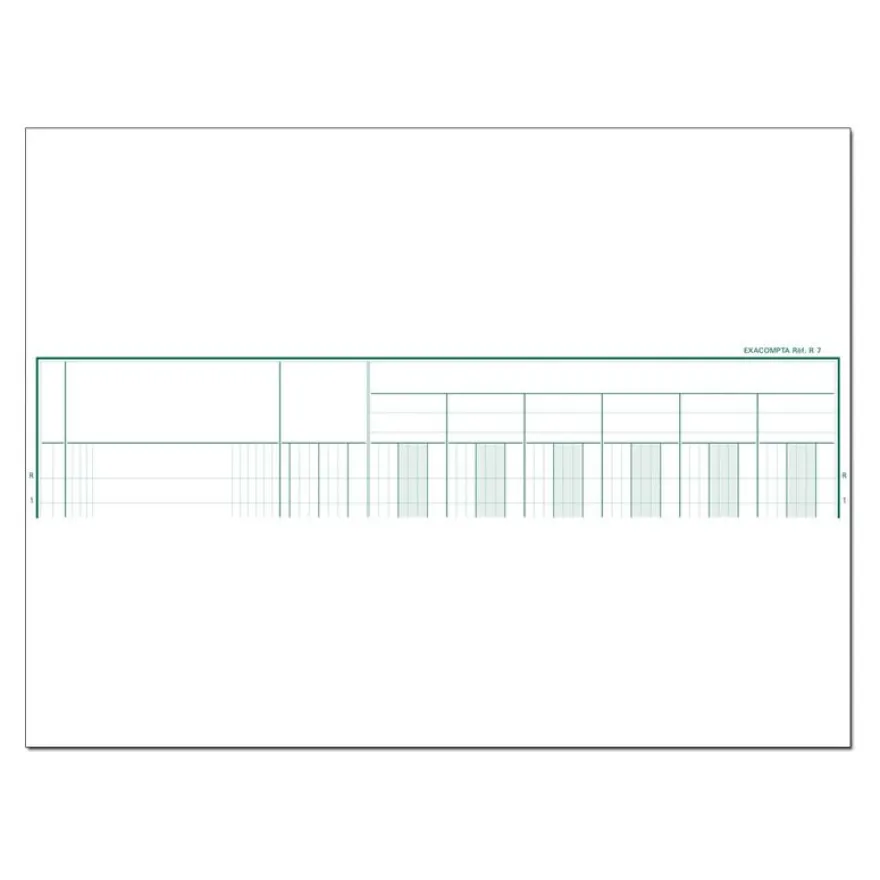 Exacompta - Piqûre comptable - 7 colonnes par page - 32 x 25 cm - 80 pages