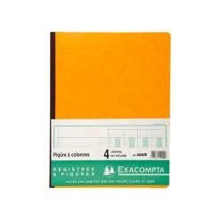 Exacompta - Piqûre comptable - 4 colonnes par page - 32 x 25 cm - 80 pages
