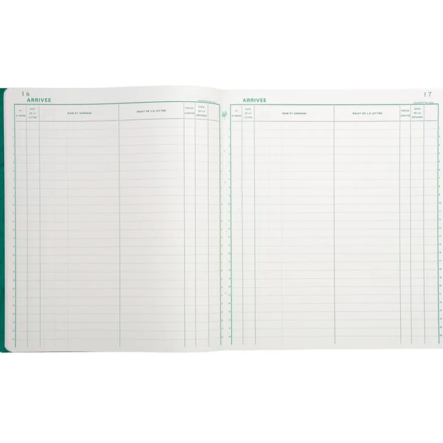 Exacompta - Piqûre Enregistrement du courrier - 32 x 27 cm - 80 pages