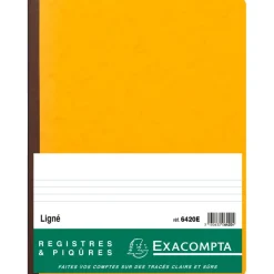 Exacompta - Piqûre journal ligné folioté - 32 x 25 cm - 80 pages