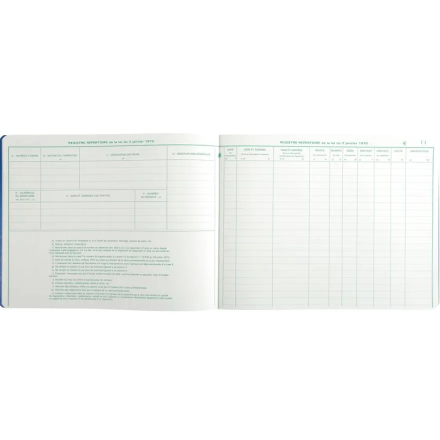 Exacompta - Piqûre pour agents immobiliers et marchands de biens - 25 x 32 cm - 80 pages