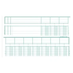 Exacompta - Piqûre tête paresseuse - 10 colonnes sur 2 pages - A4
