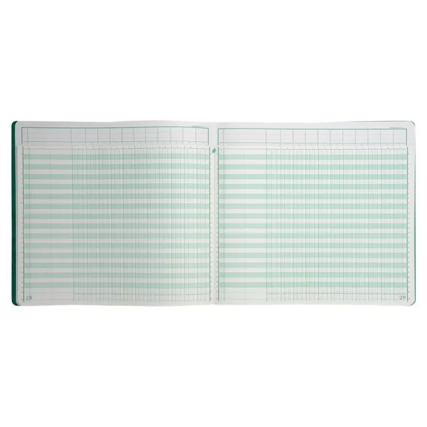Exacompta - Piqûre tête paresseuse - 11 colonnes par page - 27 x 32 cm