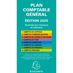 Exacompta - Plan comptable général - 9 x 17,5 cm - portrait