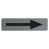 Exacompta - Plaque adhésive Flèche - 16,5 x 4,4 cm - aluminium - gris - noir