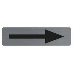 Exacompta - Plaque adhésive Flèche - 16,5 x 4,4 cm - aluminium - gris - noir