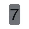 Exacompta - Plaque adhésive chiffre 7 - 25 x 44 mm - aluminium brossé