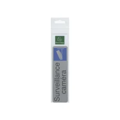 Exacompta - Plaque de signalisation Surveillance caméra - 165 x 44 mm - aluminium brossé