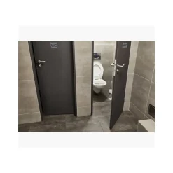 Exacompta - Plaque de signalisation WC - 75 x 75 mm - aluminium brossé