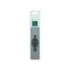 Exacompta - Plaque de signalisation Dame - 165 x 44 mm - aluminium brossé