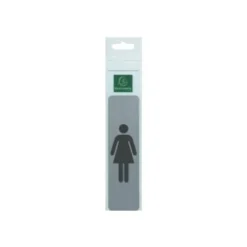 Exacompta - Plaque de signalisation Dame - 165 x 44 mm - aluminium brossé