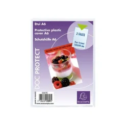 Exacompta - Pochette de protection - 105 x 148 mm - translucide incolore