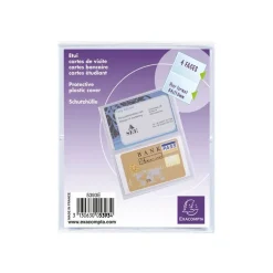Exacompta - Pochette de protection - 64 x 110 mm - translucide incolore
