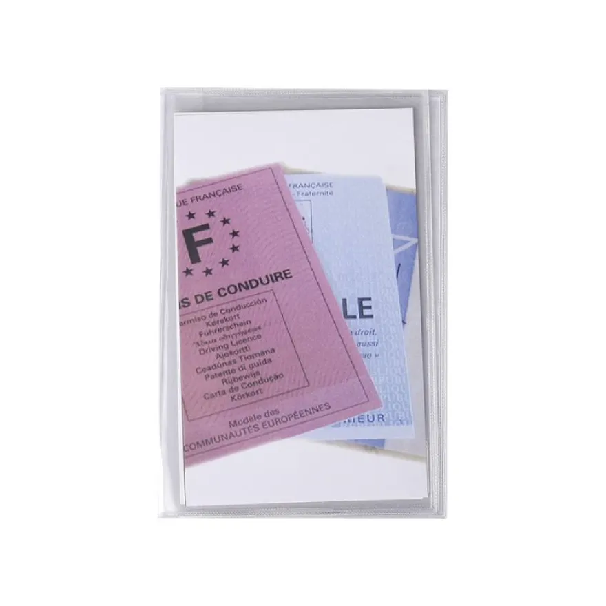 Exacompta - Pochette de protection - 88 x 138 mm - translucide incolore