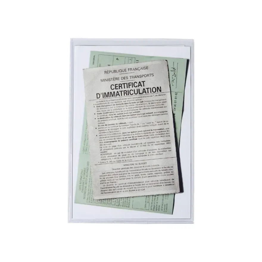 Exacompta - Pochette de protection - 88 x 132 mm - translucide incolore