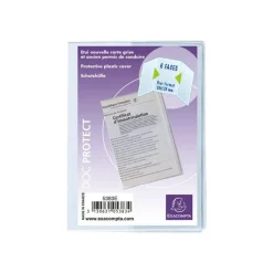 Exacompta - Pochette de protection - 85 x 125 mm - translucide incolore