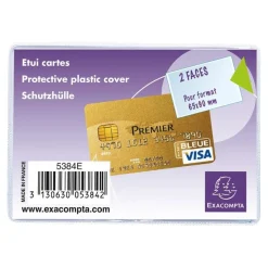 Exacompta - Pochette de protection - 65 x 95 mm - translucide incolore