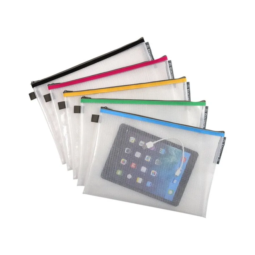 Exacompta - Pochette zip A4 - disponible dans différentes couleurs