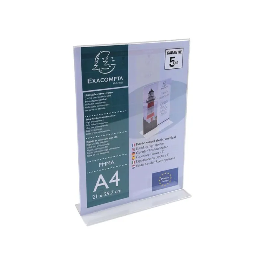 Exacompta - Porte-visuel droit - A4 vertical