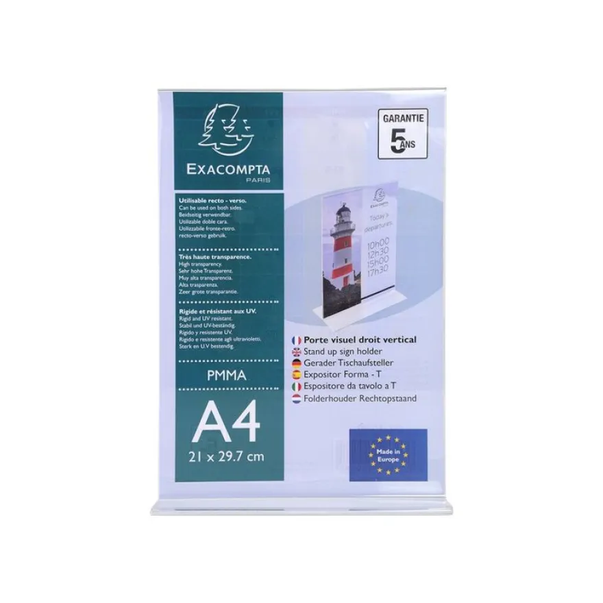 Exacompta - Porte-visuel droit - A4 vertical