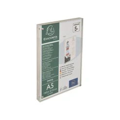 Exacompta - Porte-visuel fermeture magnétique - A5 - double face