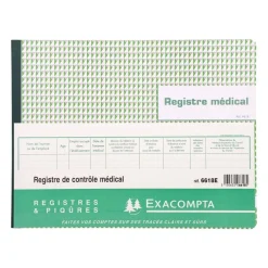 Exacompta - Registre de contrôle médical - 24 x 32 cm
