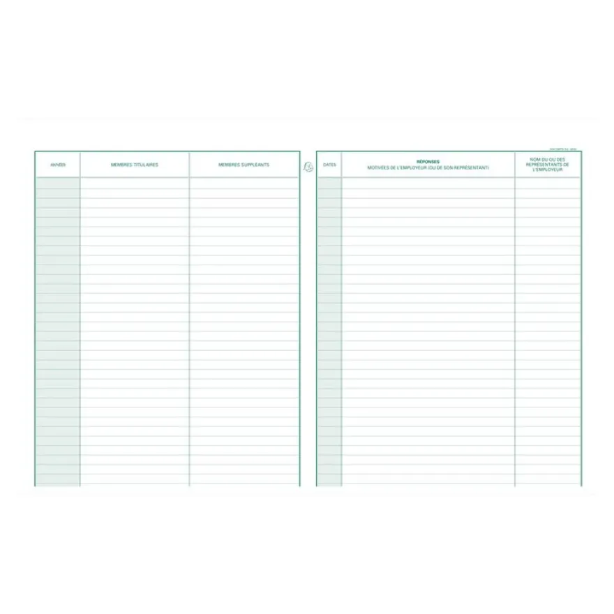 Exacompta - Registre de la délégation du personnel du CSE - 32 x 24 cm