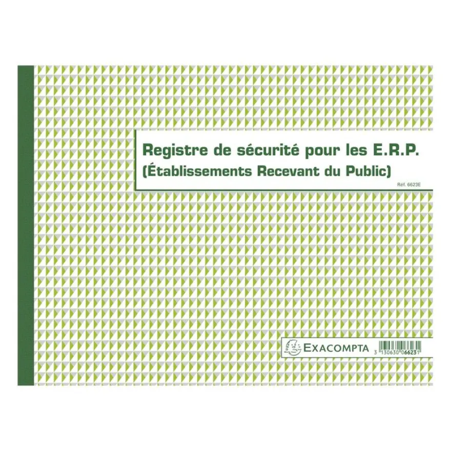 Exacompta - Registre de sécurité ERP - 32 pages - 24 x 32 cm
