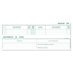 Exacompta - Registre des mouvements de titres - 24 x 32 cm - 100 pages