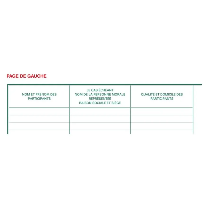 Exacompta - Registre des manifestations publiques - 32 x 19,5 cm - 80 pages
