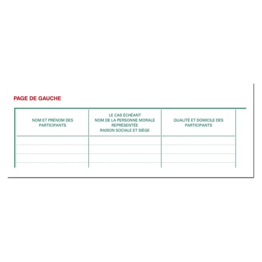 Exacompta - Registre des manifestations publiques - 32 x 19,5 cm - 80 pages