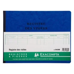 Exacompta - Registre des visites - 25 x 32 cm - 80 pages