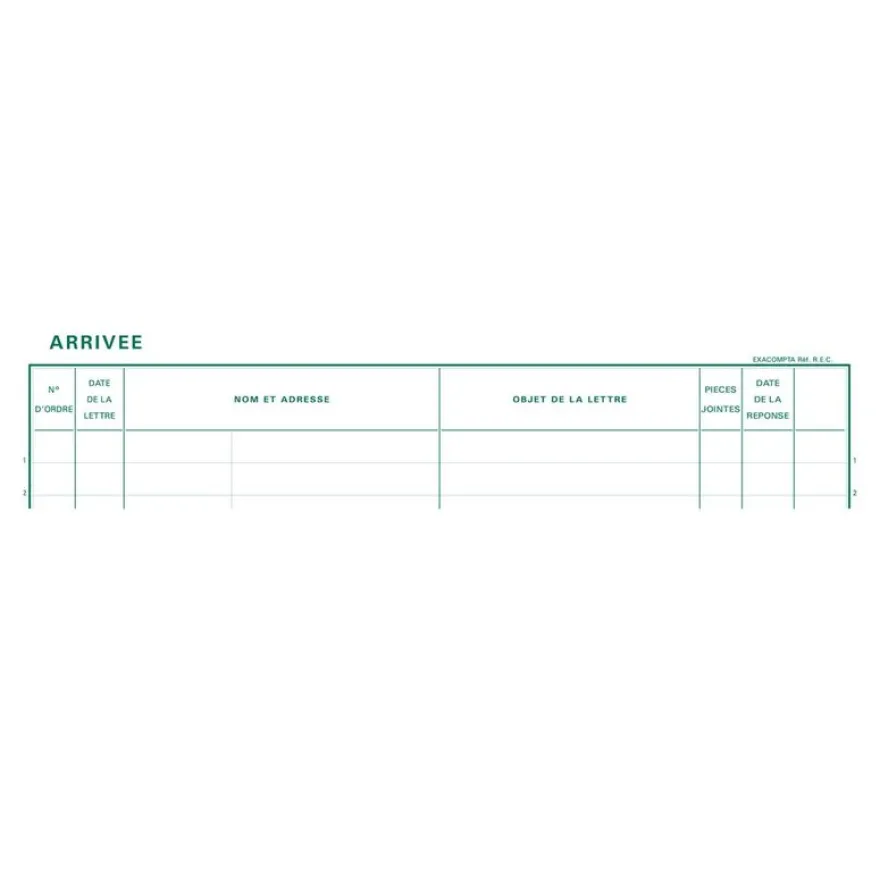 Exacompta - Registre Enregistrement du courrier - 32 x 27 cm - 200 pages