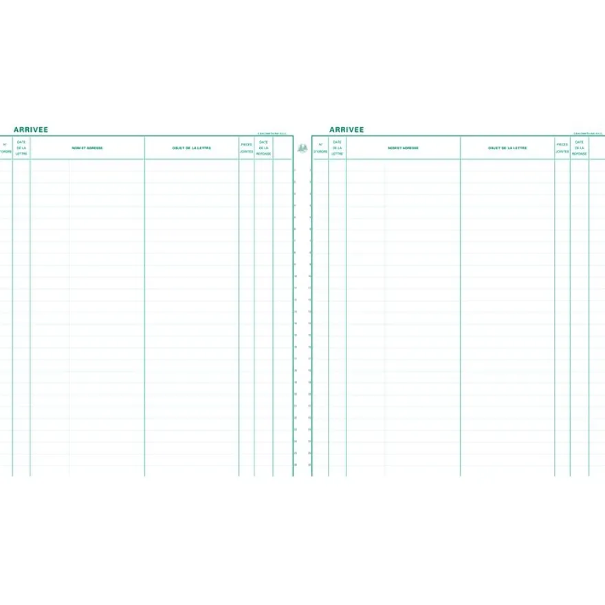 Exacompta - Registre Enregistrement du courrier - 32 x 27 cm - 200 pages