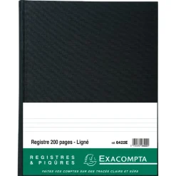 Exacompta - Registre ligné folioté - 32 x 25 cm - 200 pages